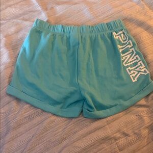 PINK Victoria's Secret Aqua Blue Athletic Shorts